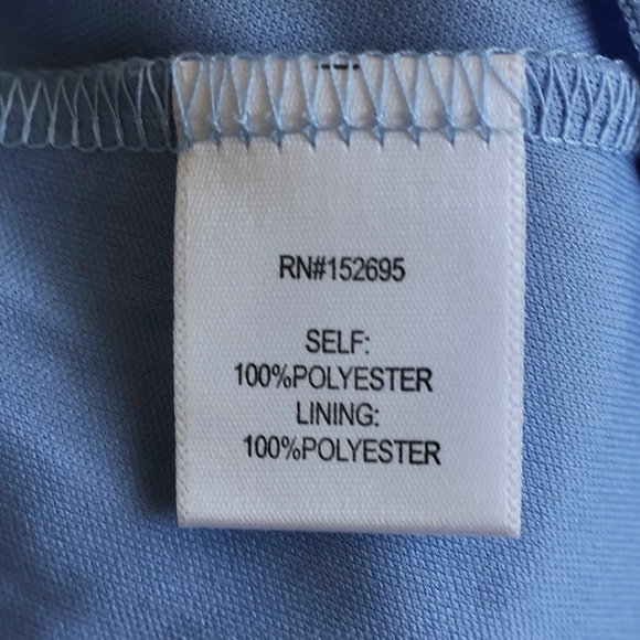 Koko Mason Geometric V-Neck Long Sleeve Midi Blue Dress SIZE S - Picture 16 of 16